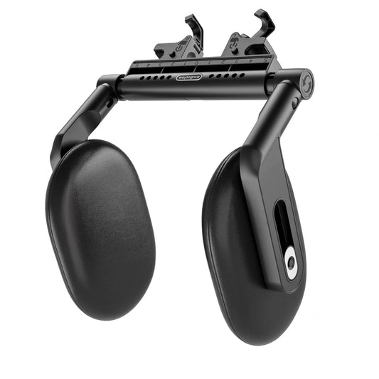 Diagram illustrating Car Life Memory Foam Neck Pillow's dual-core support system, combining space memory foam and military-grade mechanical components for zero-pressure comfort.