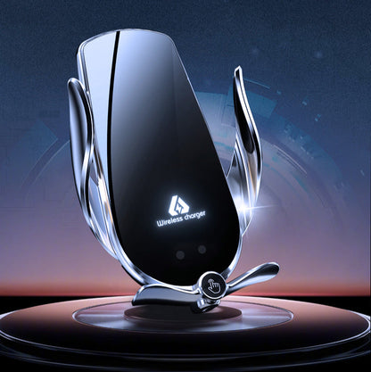 Close-up view of Car Life SmartSense M4 phone mount's premium integrated composite metal frame, highlighting its matte texture, minimalist high-end design, and aerospace-grade materials.
